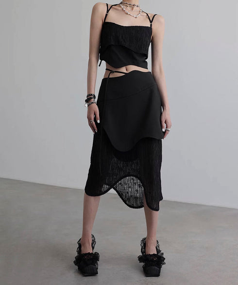 Double Hem Suspender Top